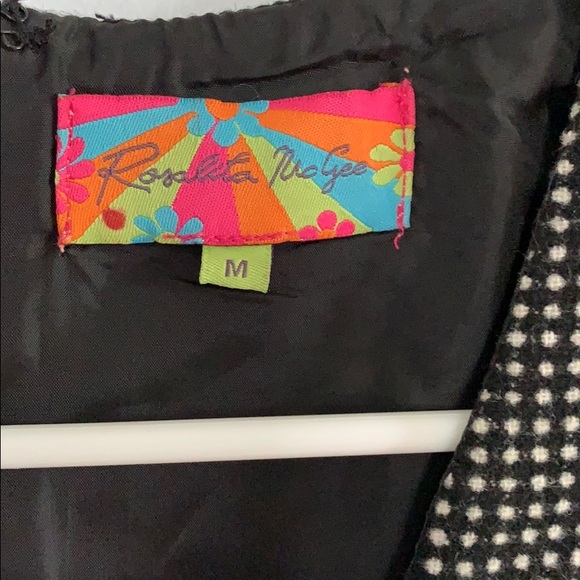 Rosalind McGee wool blend black dress. Size medium - Picture 4 of 6